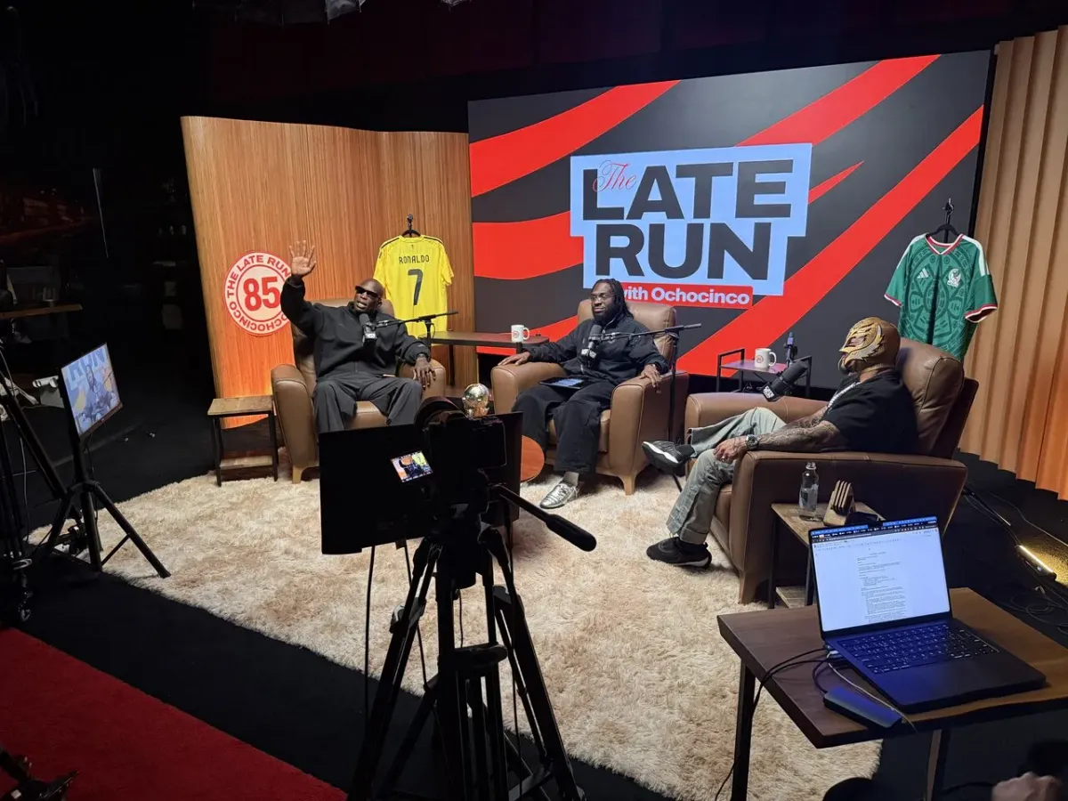 The Late Run with Ochocinco production setup at The Lounge studio Las Vegas